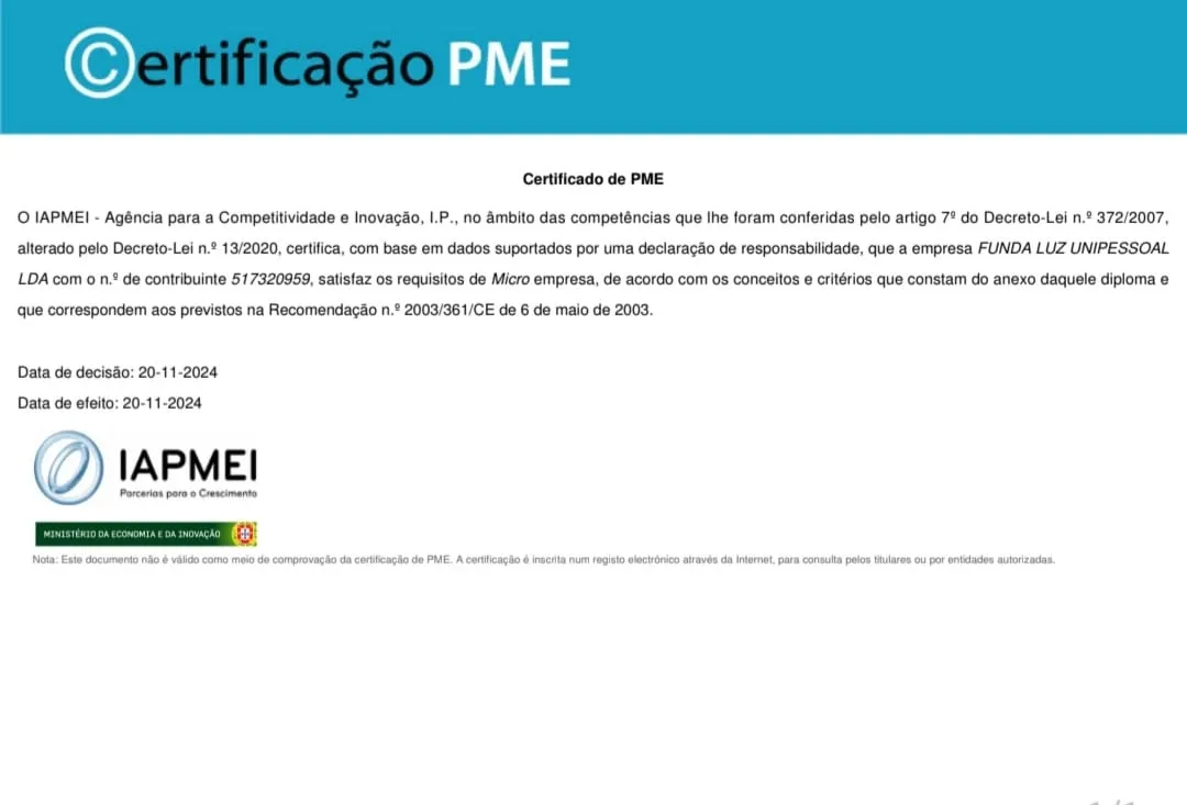 fundaluz certificacao pme