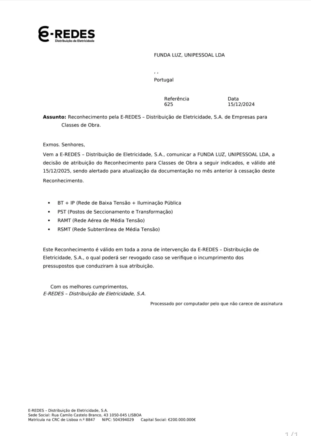 fundaluz reconhecimento e redes